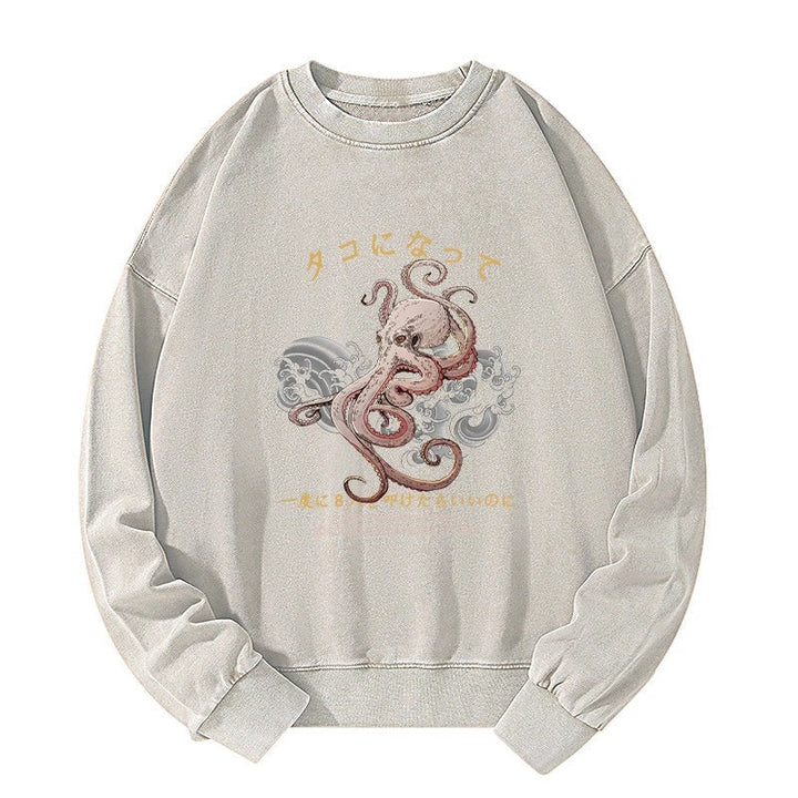 I Wish I Was An Octopus Washed Sweatshirt