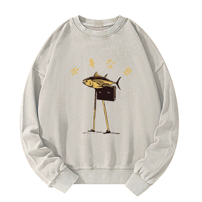 Unlucky Fish Japanese Washed Sweatshirt
