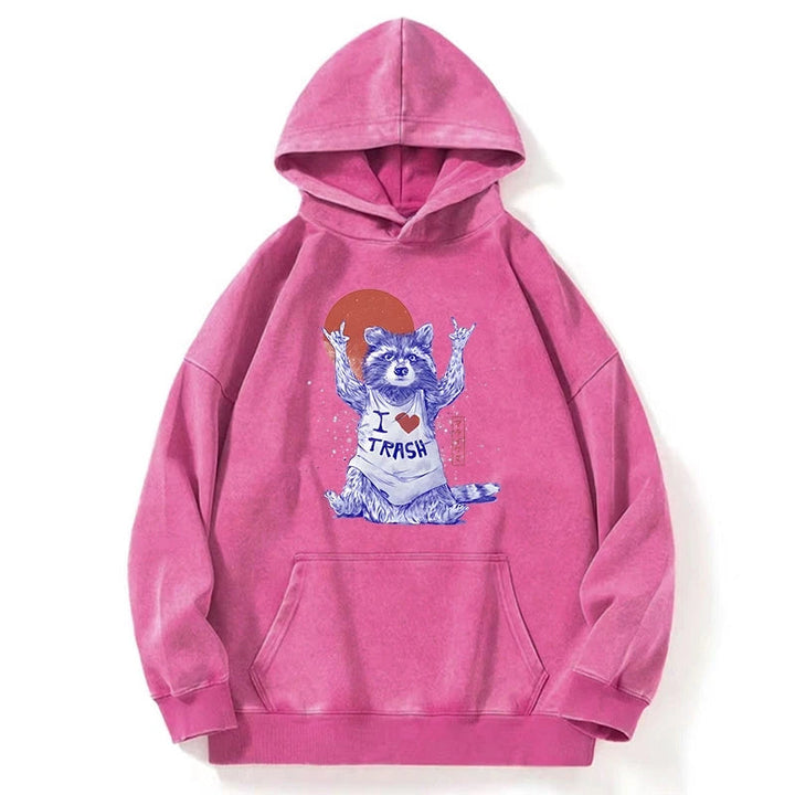I love Trash Washed Hoodie