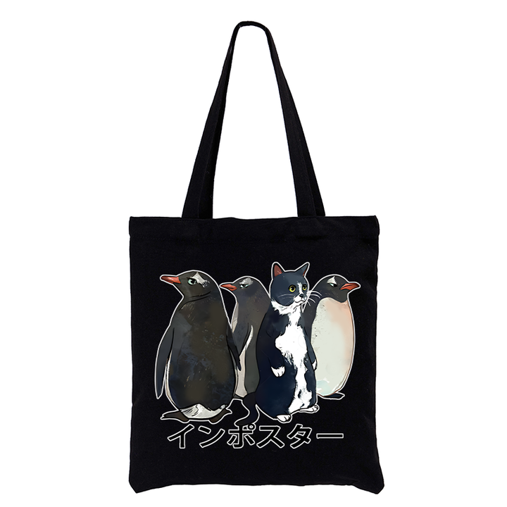Imposter Among Penguins Tote Bag