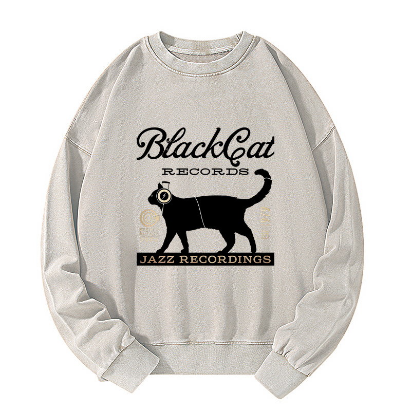 Black Cat Japan Washed Sweatshirt