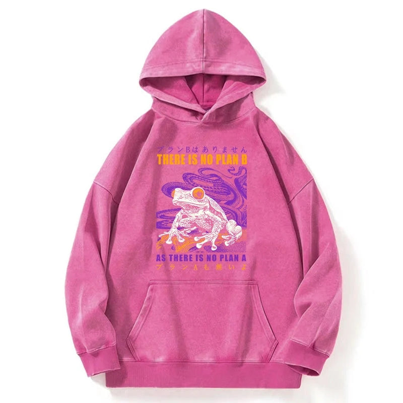 Thers Is No Plan B Frog Washed Hoodie