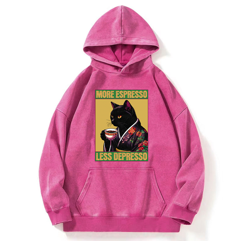 Up Caffeine Down Depression Washed Hoodie