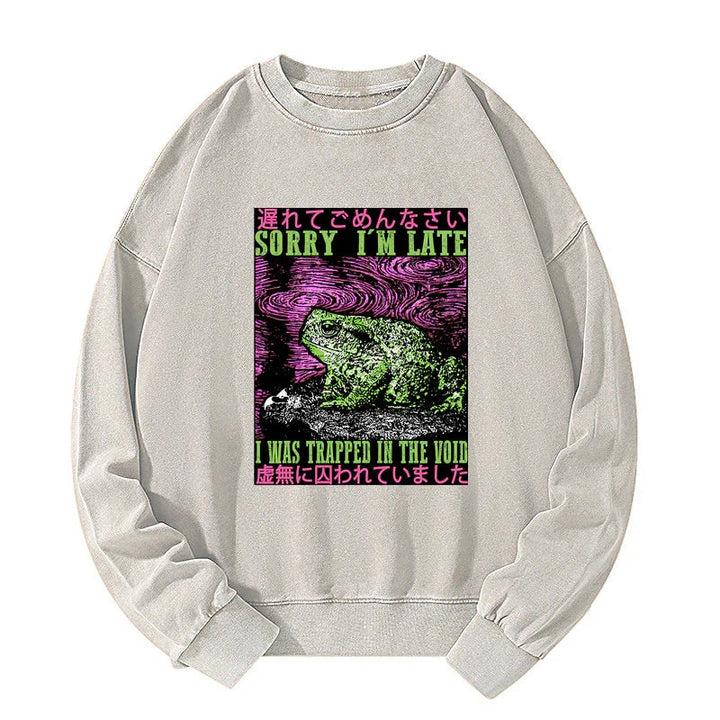 Frogs Trapped In The Void Washed Sweatshirt