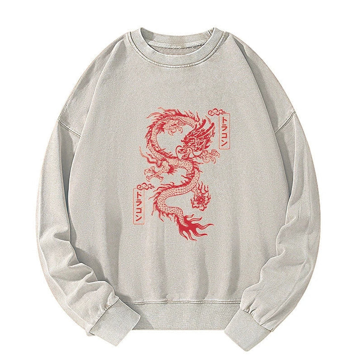 Dragon With Ball Totem Washed Sweatshirt