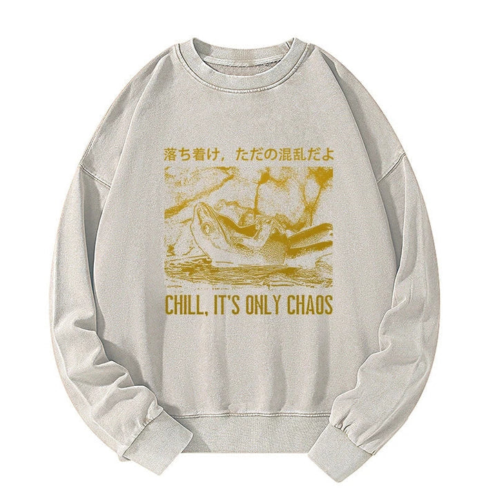 Cool Frog Japanese Washed Sweatshirt
