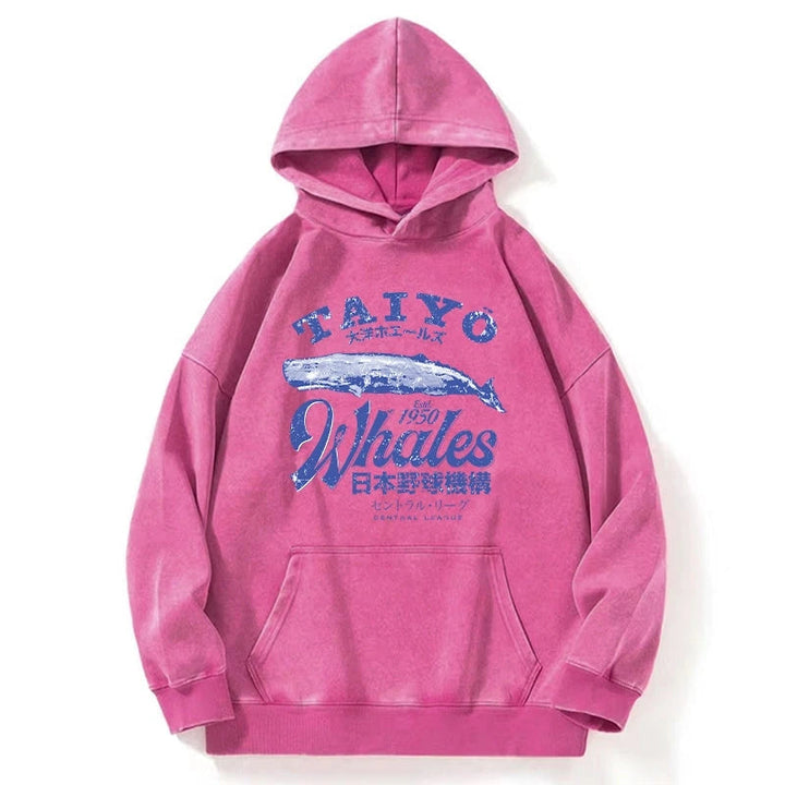 Japan Taiyo Whales Washed Hoodie