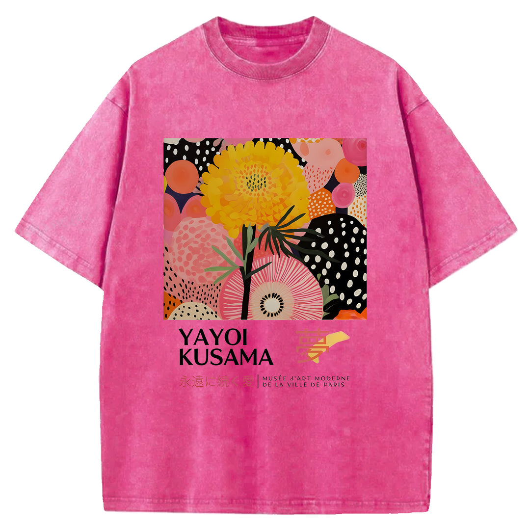 Yayoi Kusama Vintage Washed Crew Neck T-Shirt