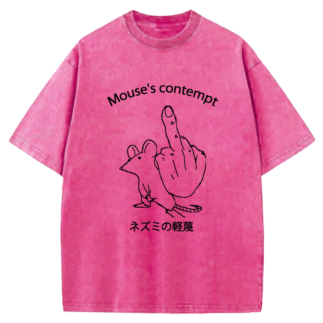 Mouse's Contempt Wash Crew Neck T-Shirt