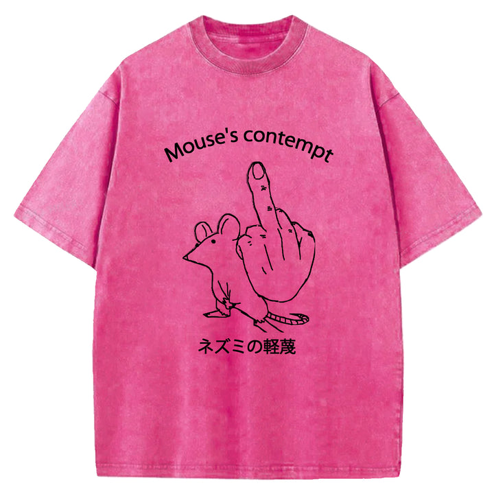 Mouse's Contempt Wash Crew Neck T-Shirt
