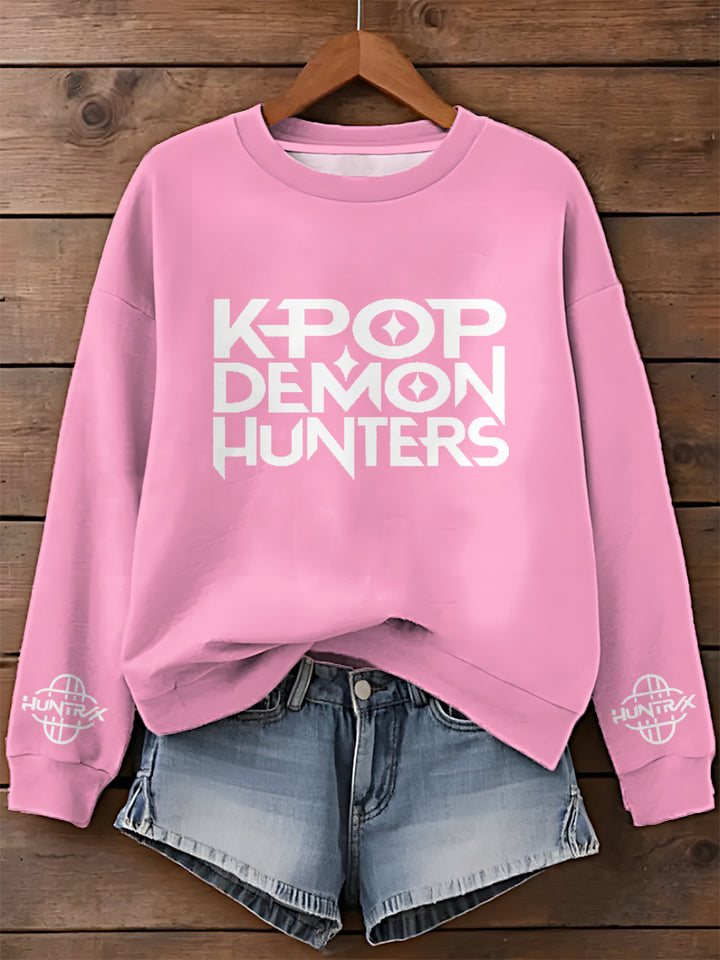 Demon Hunter Huntrix Printed Long Sleeve Casual Top
