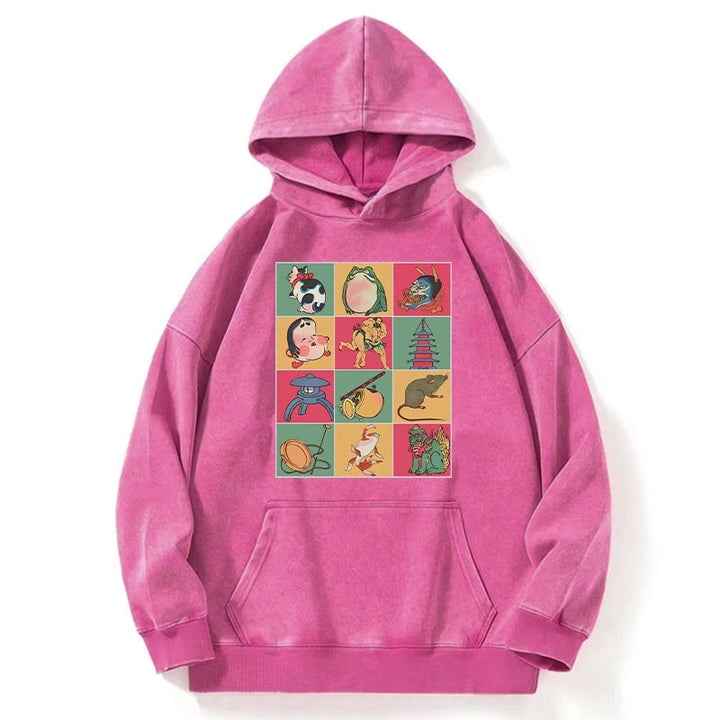 Japanese Characteristic Goods Washed Hoodie