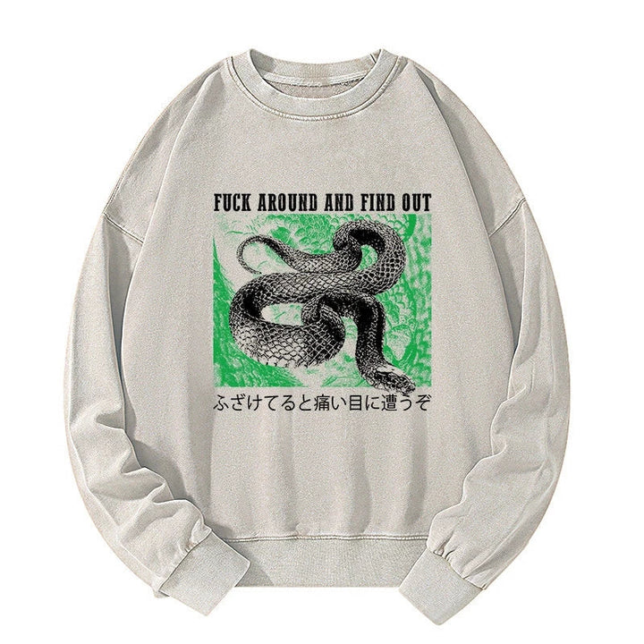 Cold And Heartless Snake Washed Sweatshirt