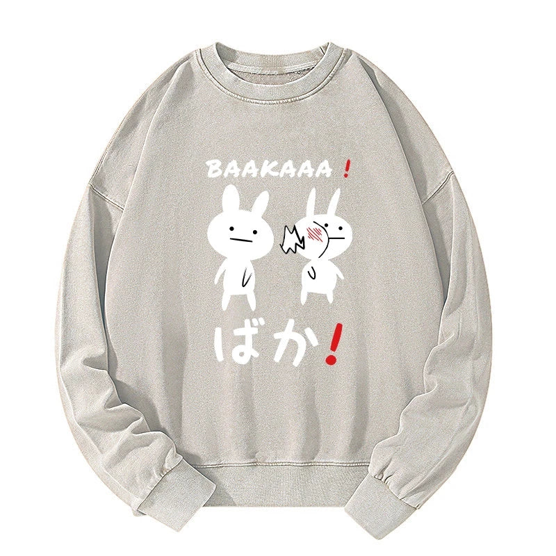 Anime Baka Manga Slap Washed Sweatshirt