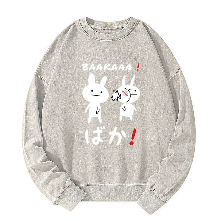 Anime Baka Manga Slap Washed Sweatshirt