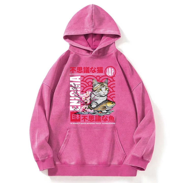 Magic Of Cats Sakura Washed Hoodie