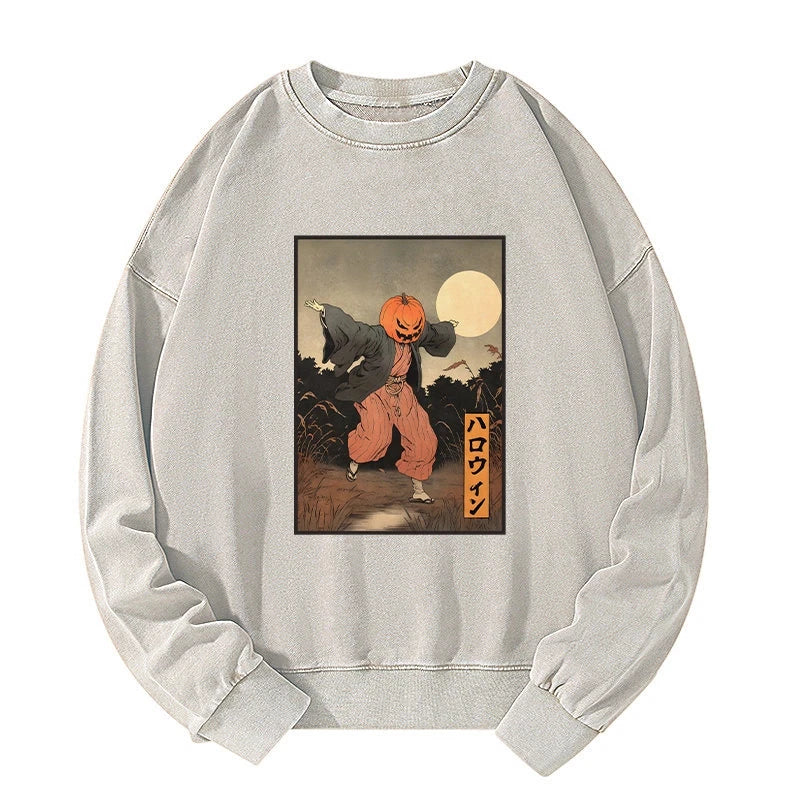 Japanese Pumpkin Monster Washed Sweatshirt