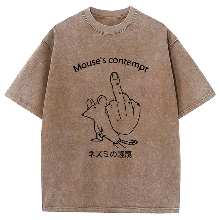 Mouse's Contempt Wash Crew Neck T-Shirt