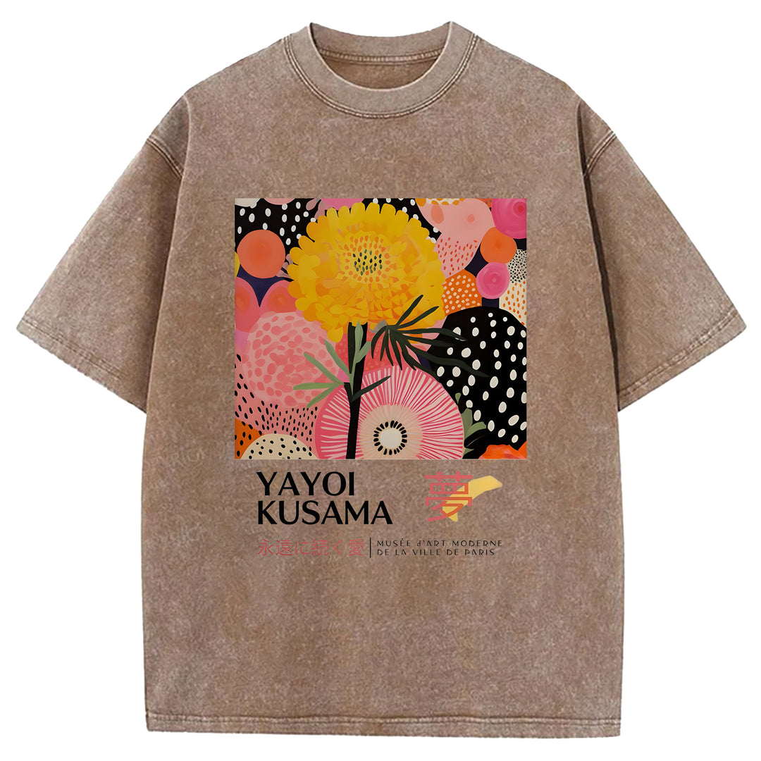 Yayoi Kusama Vintage Washed Crew Neck T-Shirt
