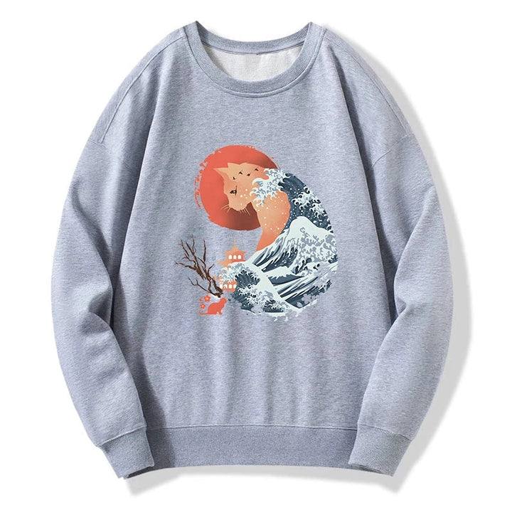 Spirit Cat Wave Japan Sweatshirt