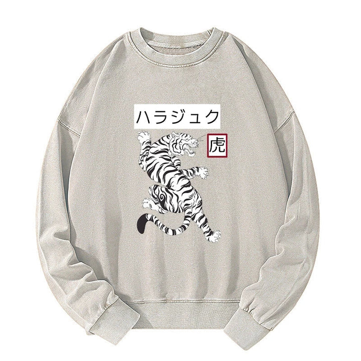 White Tiger Washed Sweatshirt