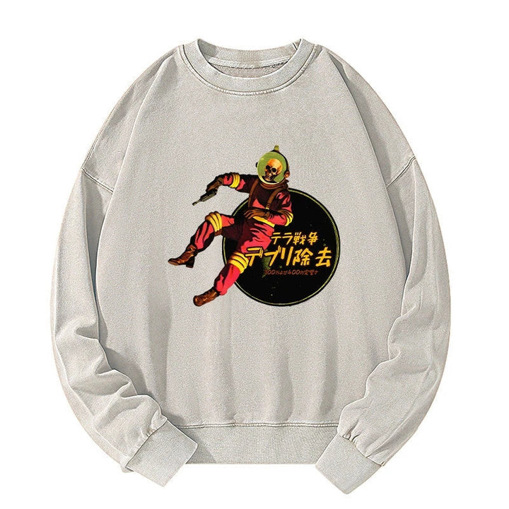 Skeleton Astronaut Washed Sweatshirt
