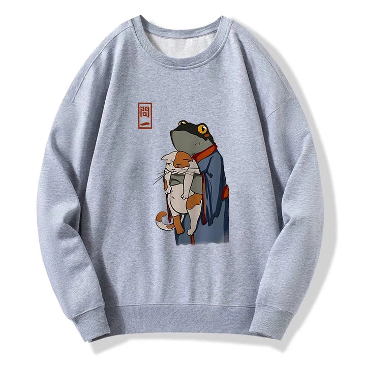 The Frog Holds The Cat Sweatshirt