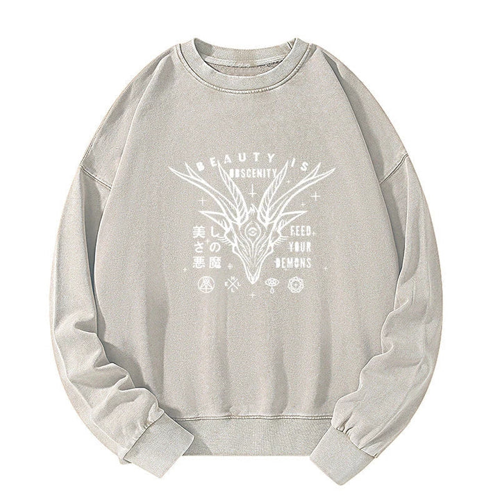 Beautiful Devil Japanese Washed Sweatshirt