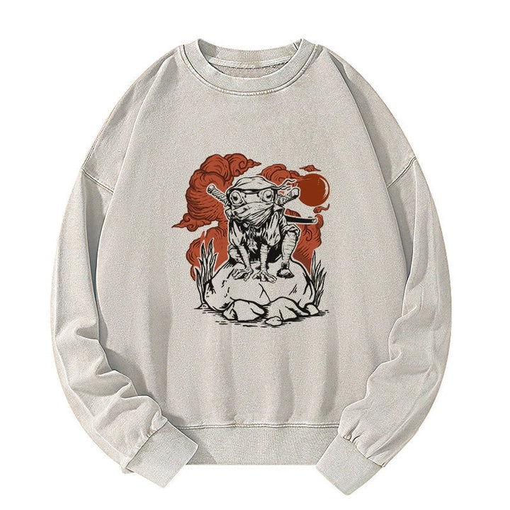 Ninja Frog Japanese Washed Sweatshirt
