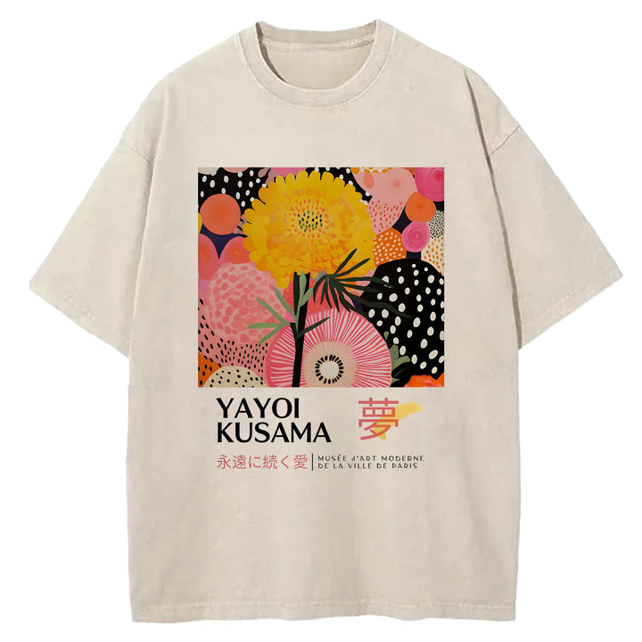 Yayoi Kusama Vintage Washed Crew Neck T-Shirt