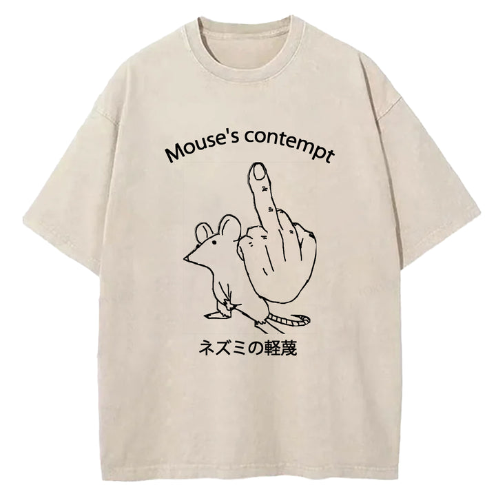 Mouse's Contempt Wash Crew Neck T-Shirt