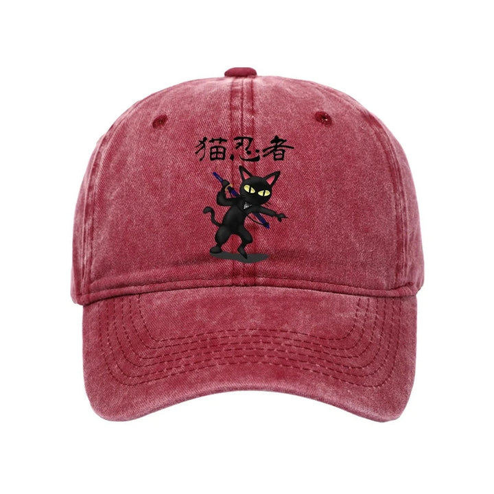 Ninja Cat Washed Cap