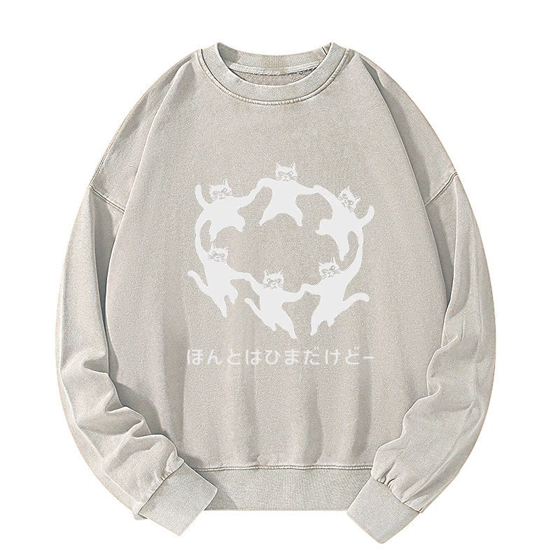Leisure Cats Japanese Washed Sweatshirt