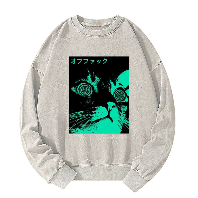Cool Cat Japanese Washed Sweatshirt