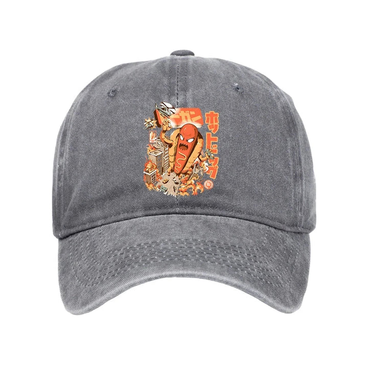 Great Hot Dog Kaiju Japanese Washed Cap