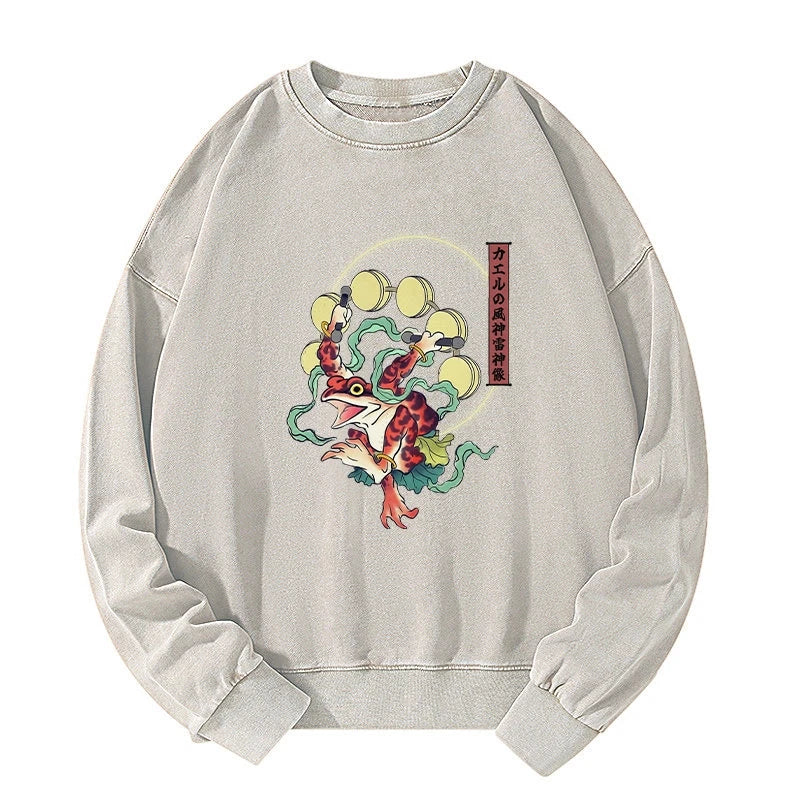 Frog Monster Japanese Washed Sweatshirt