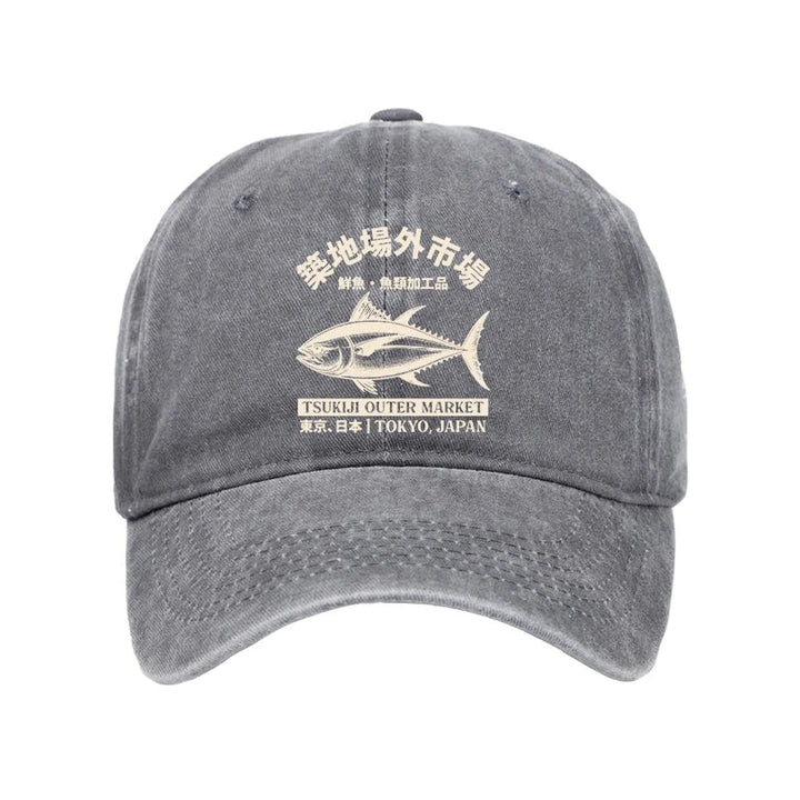 Japan Tsukiji Fish Market Washed Cap