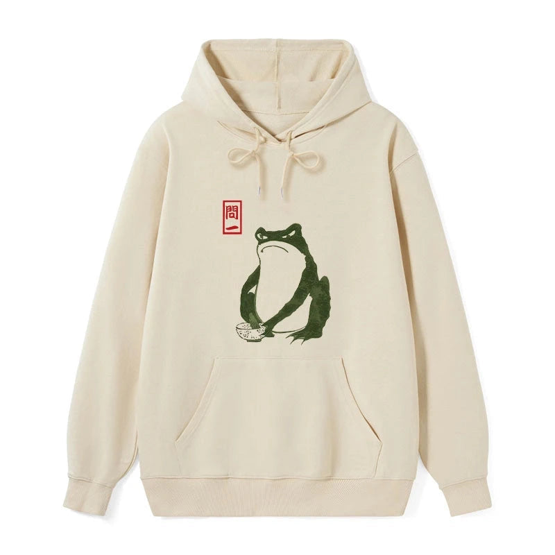 Woodblock Print Frog Classic Hoodie