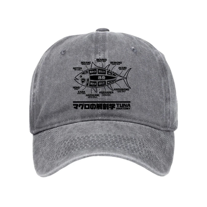 Tuna Dissection Map Japanese Washed Cap