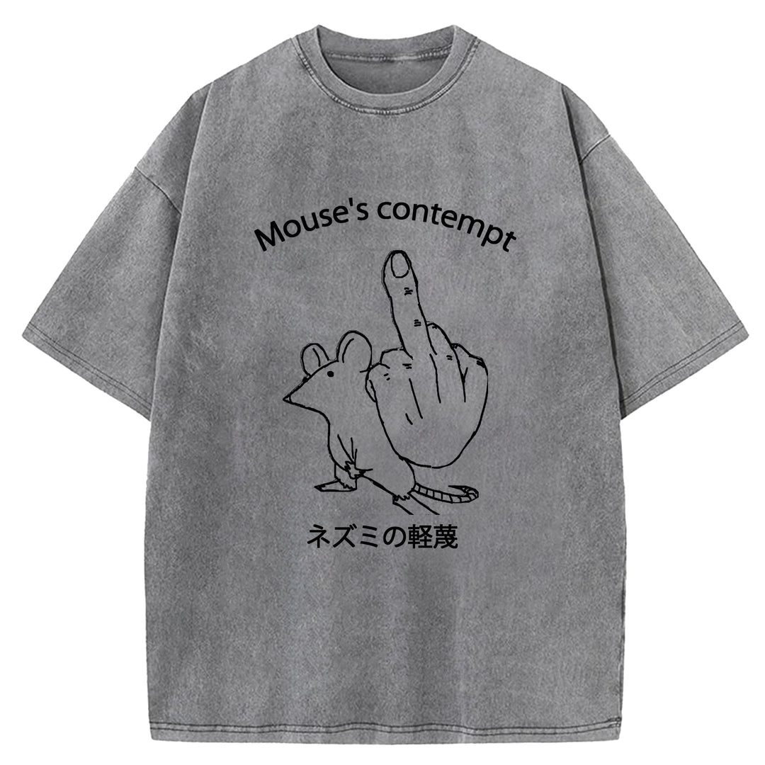 Mouse's Contempt Wash Crew Neck T-Shirt