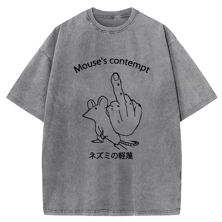 Mouse's Contempt Wash Crew Neck T-Shirt