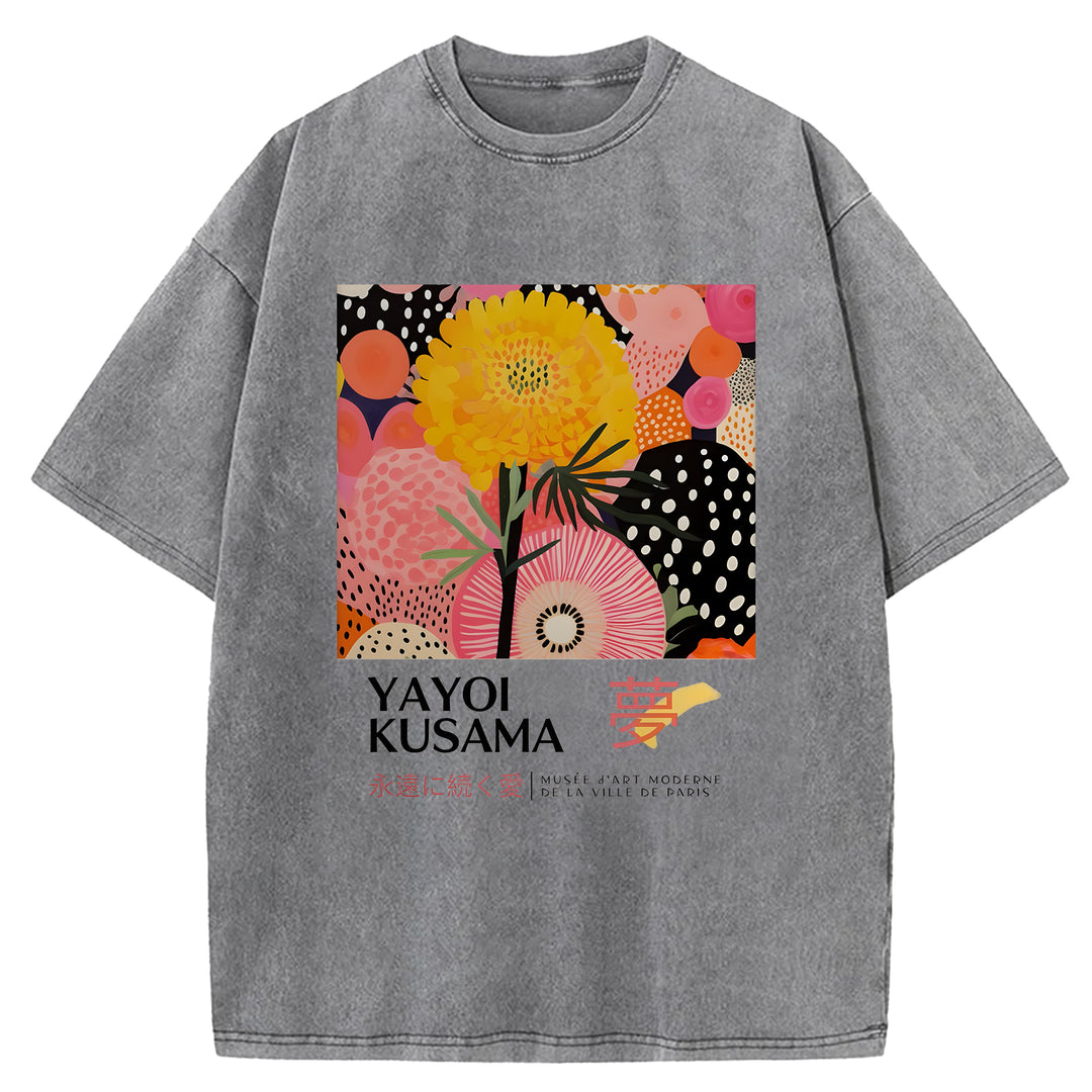 Yayoi Kusama Vintage Washed Crew Neck T-Shirt