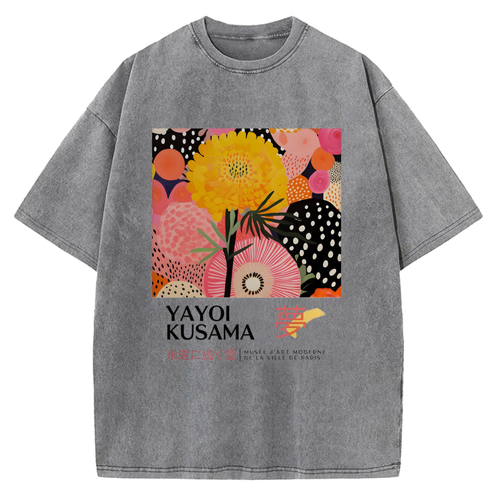 Yayoi Kusama Vintage Washed Crew Neck T-Shirt