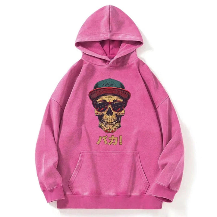 Fashion Skull Japanese Washed Hoodie