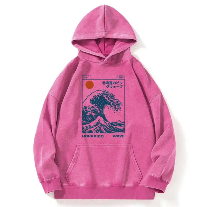 Hokkaido Wave Japan Washed Hoodie