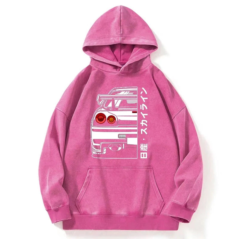 Nissan Skyline GTR R34 Washed Hoodie