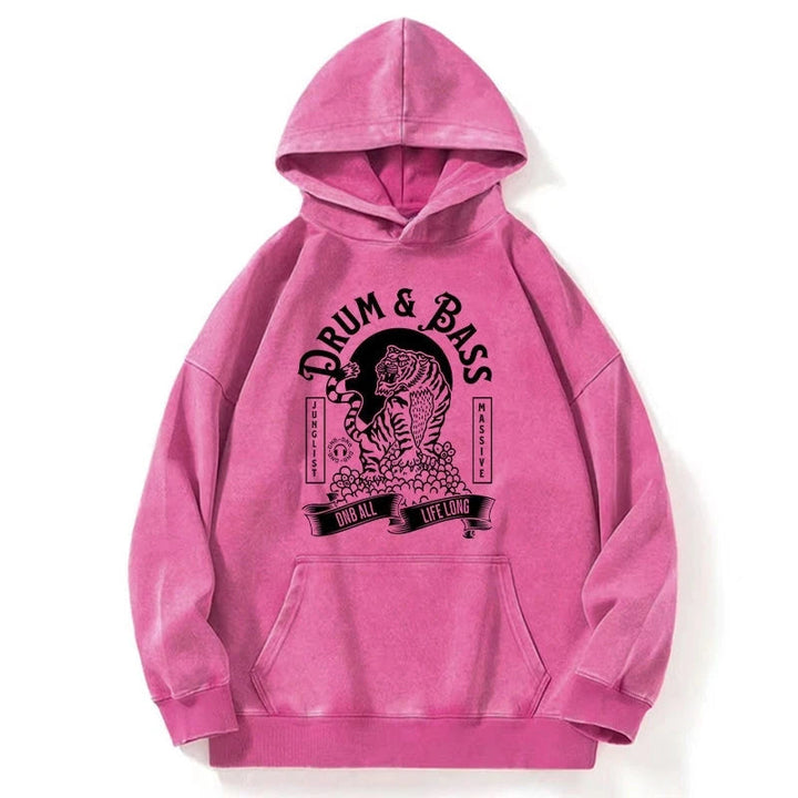 Drum & Bass Tiger Washed Hoodie