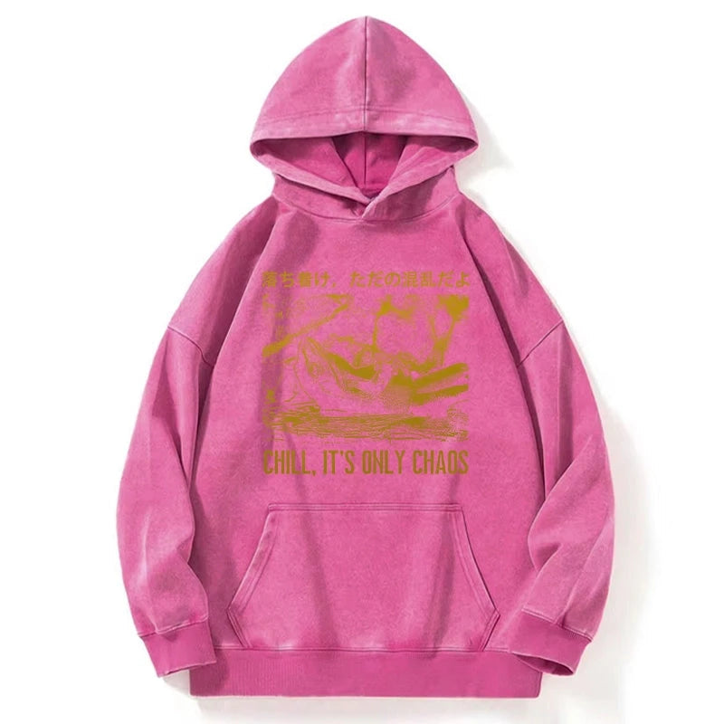 Cool Frog Japanese Washed Hoodie