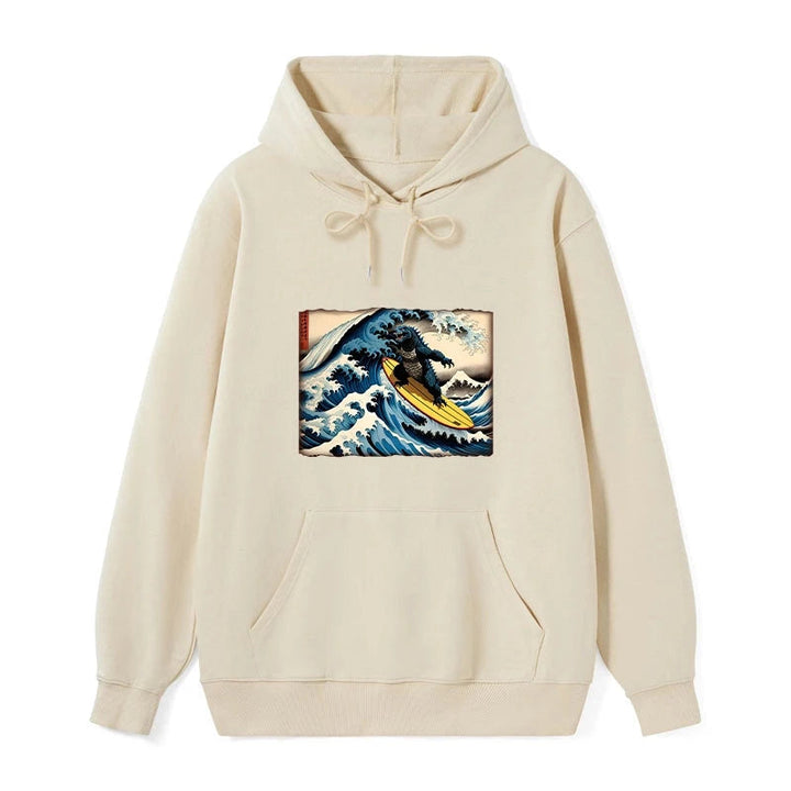 Dinosaur Surfing Japanese Classic Hoodie