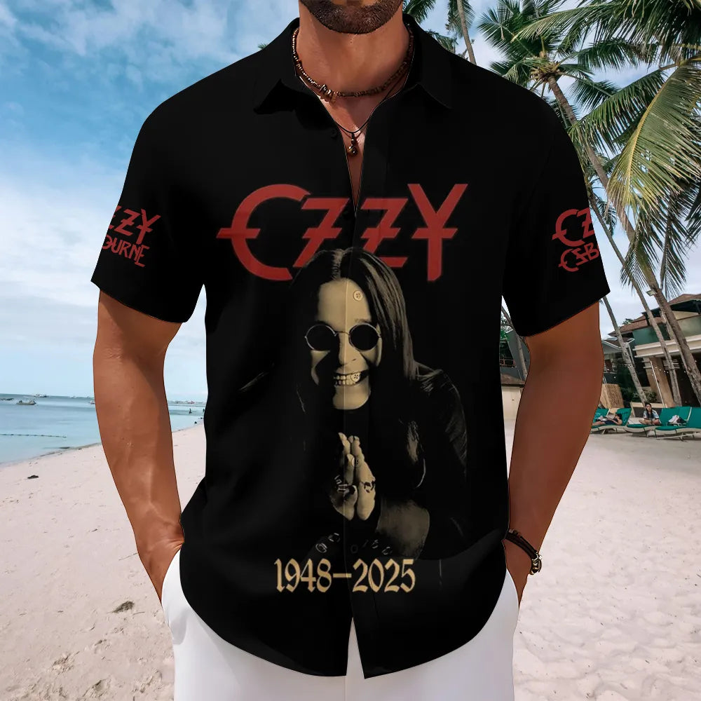 Ozzy Osbourne Short Sleeve Button Down Shirt